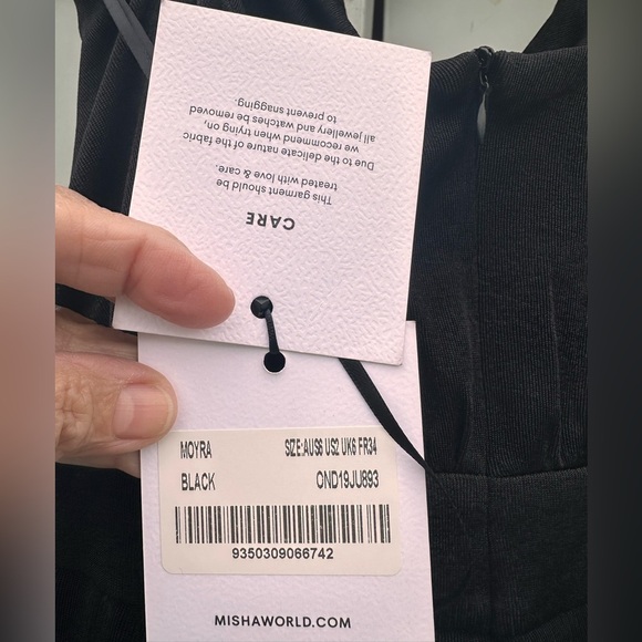 NEW MISHA MOURA JUMPSUIT SIZE 2 Elegant Black - Picture 9 of 13